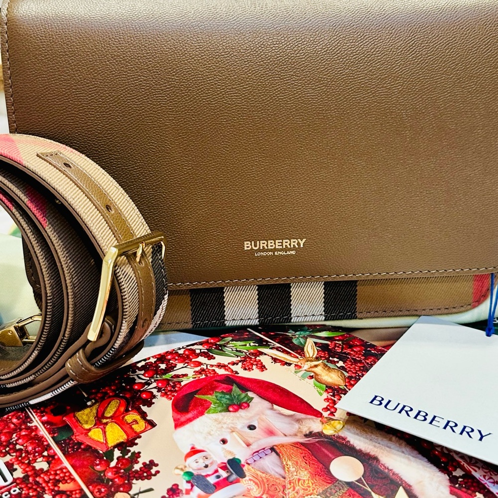 NWT Genuine Burberry Mackford Check Crossbody Bag - Picture 13 of 13